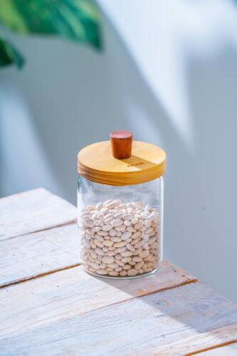 Malibu Akasya Kapaklı Borosilikat Cam Kavanoz - 430 ml - Acar