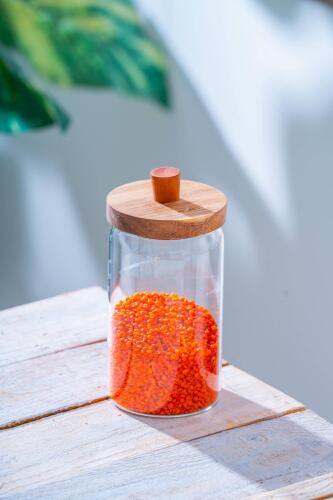 Malibu Akasya Kapaklı Borosilikat Cam Kavanoz - 950 ml - Acar