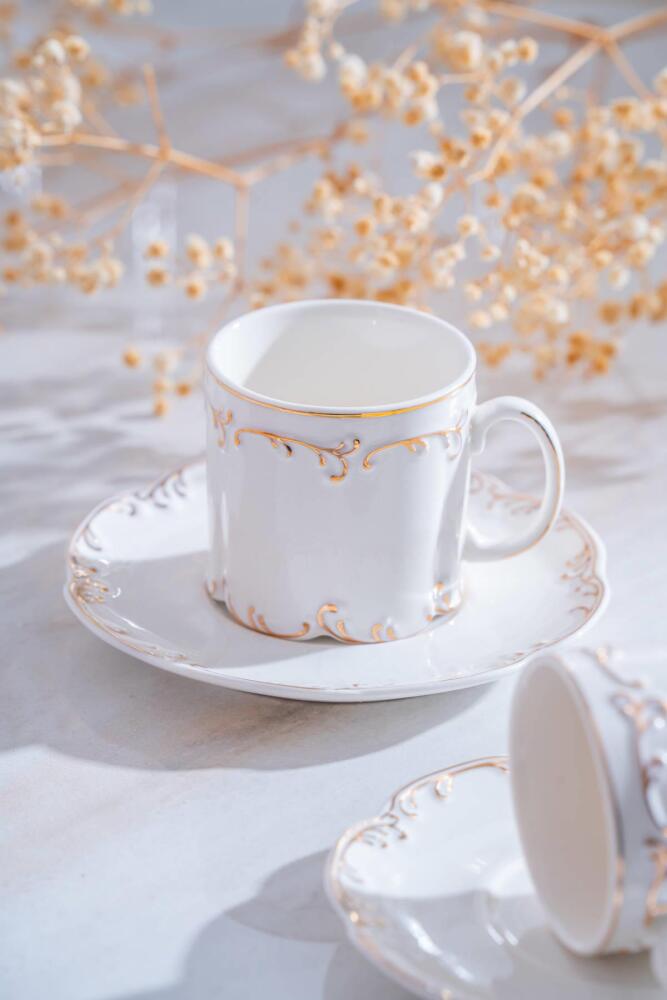Marilla Gold 6 lı Porselen Kahve Fincanı Takımı - 90 ml - 1