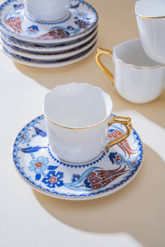 Marivelle 6 Kişilik Kahve Fincan Takımı - 90 ml - 2