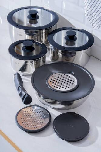 Mars 12 Parça Çelik Tencere Seti - Acar