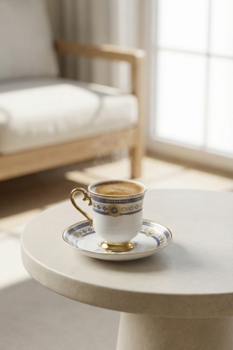 Martina 6 Kişilik Porselen Kahve Fincan Takımı - 90 ml - 3