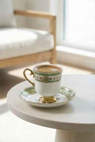 Martina 6 Kişilik Porselen Kahve Fincan Takımı - 90 ml - 4