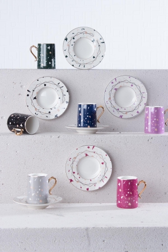 Martina 6lı Porselen Kahve Fincan Takımı - Acar