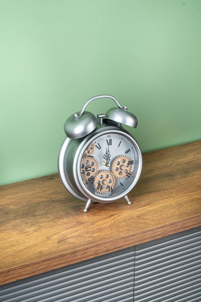 Dekoratif Çarklı Masa Saati - 25 cm - 3