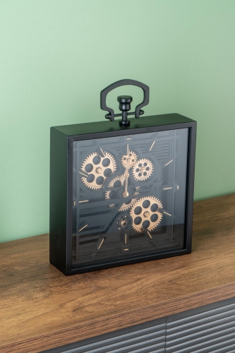 Dekoratif Çarklı Masa Saati - 27 cm - 1