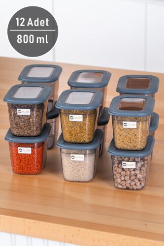 Masterpiece 12 li Dikdörtgen Saklama Kabı - 800 ml - Acar