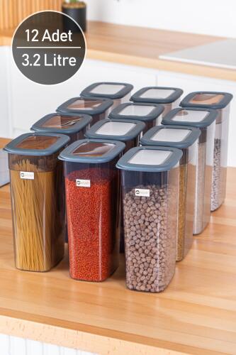 Masterpiece 12 li Jumbo Dikdörtgen Saklama Kabı - 3.2 lt - Acar