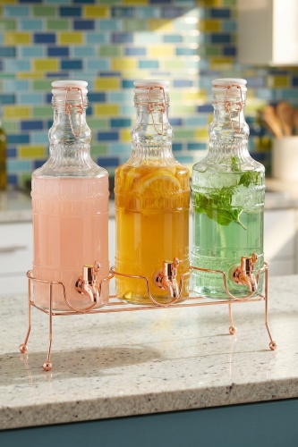Metal Standlı 3 lü Cam Sebil - 1.9 L - Acar