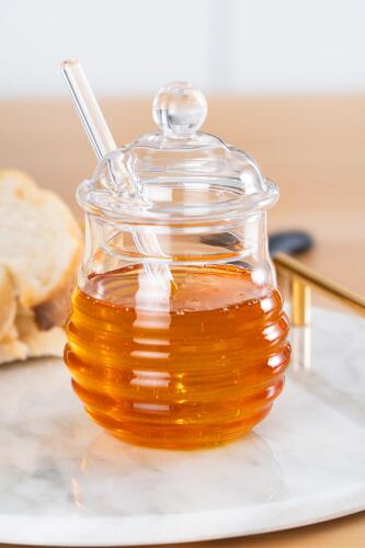 Meva Glass Honey Jar - Acar
