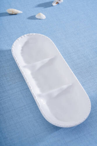 Milano 3 Bölmeli Kayık Tabak - 26 cm - Acar