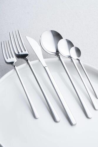 Milano 36 Piece Fork Spoon Knife Set - Silver - 1