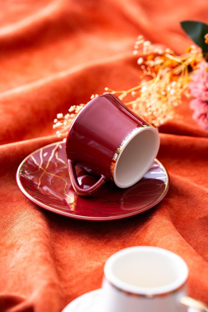 Milla 6 Kişilik Renkli Kahve Fincanı Takımı - 8