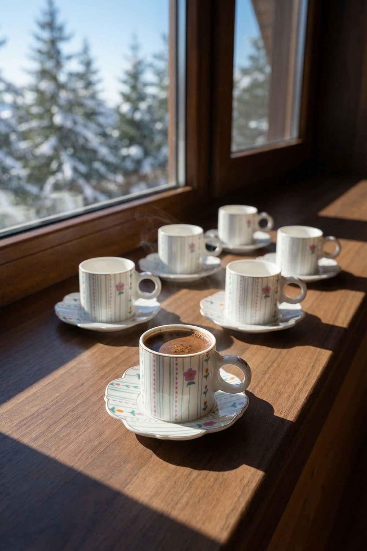 Millie 6 Kişilik Porselen Kahve Fincanı Takımı - 90 ml