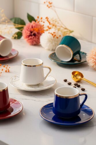 Millla 6 Porcelain Coffee Cup Set - 3
