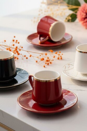 Millla 6 Porcelain Coffee Cup Set - 4