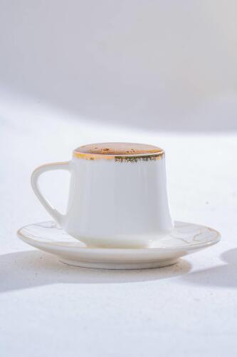 Milla Set of 6 Porcelain Marble Pattern Coffee Cups - 7