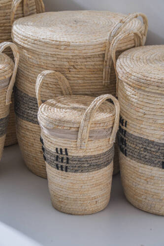 Mira Hasır 5 li Çok Amaçlı Sepet Seti - 2