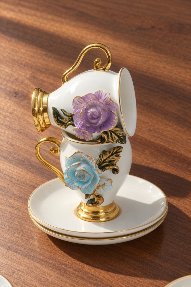 Moon Stone 90 ml 2 Kişilik Porselen Kahve Fincan Takımı · 13. fotoğraf
