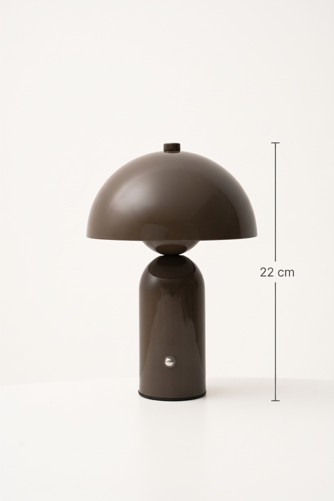 Mushroom Dokunmatik Masa Lambası Kahverengi - 22 cm - 4