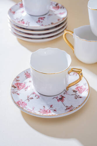 Natalie 6 Kişilik Kahve Fincan Takımı - 90 ml - 2