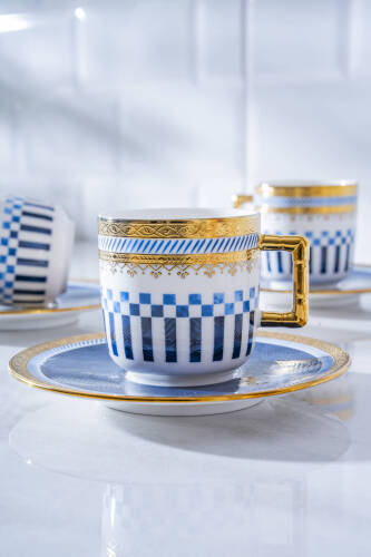 Navy 6 Kişilik Kahve Fincan Takımı - 90 ml - 2