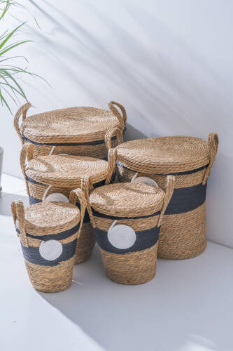 Noa Hasır 5 li Çok Amaçlı Sepet Seti - Acar