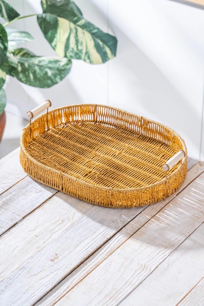 Nomad 3 lü Oval Hasır Tepsi Seti - 3