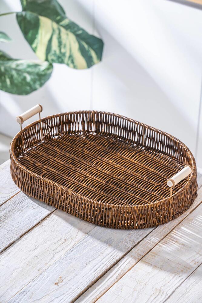 Nomad 3 lü Oval Hasır Tepsi Seti - 3