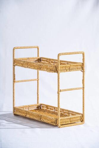 Nomad İki Katlı Hasır Dikdörtgen Sunumluk - Acar