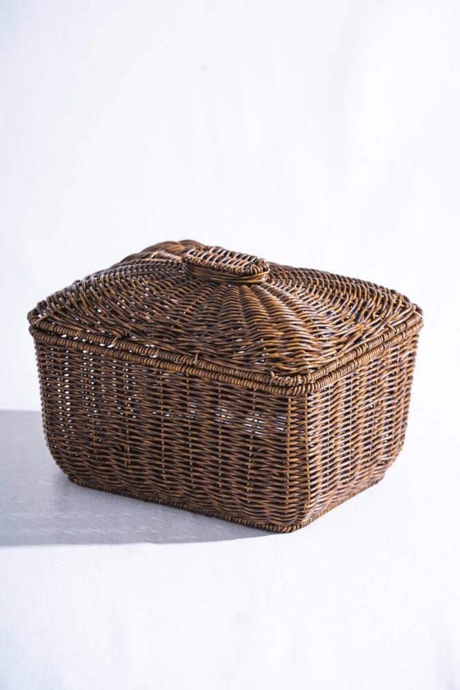 Nomad Kapaklı Hasır Sepet - 31 cm - 1