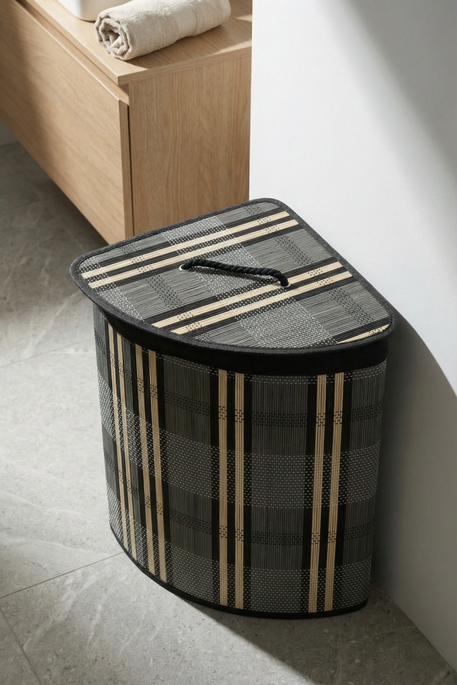 Nordic Köşeli Bambu Sepet - 50 cm - 2