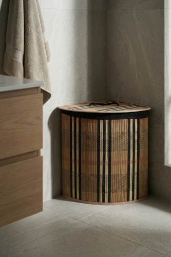 Nordic Köşeli Bambu Sepet - 50 cm - Acar