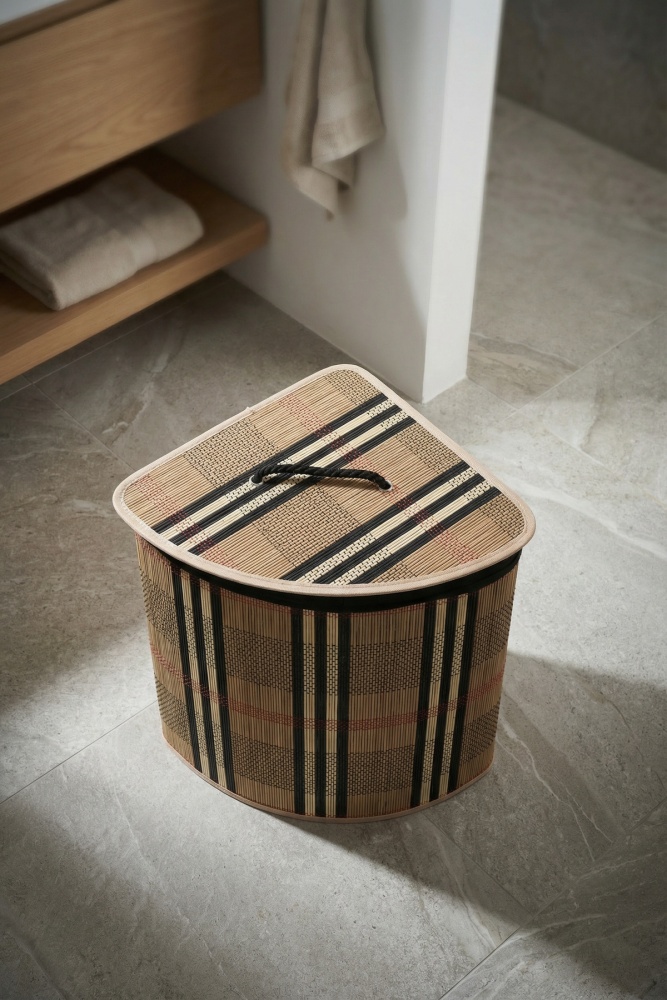 Nordic Köşeli Bambu Sepet - 50 cm - 2