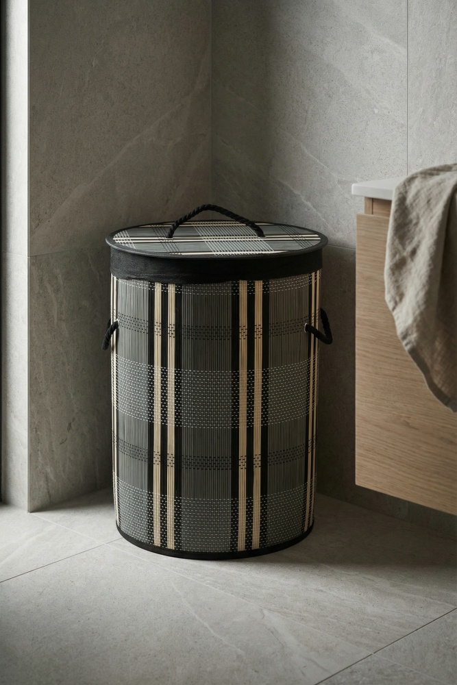 Nordic Yuvarlak Bambu Sepet - 50 cm - 1