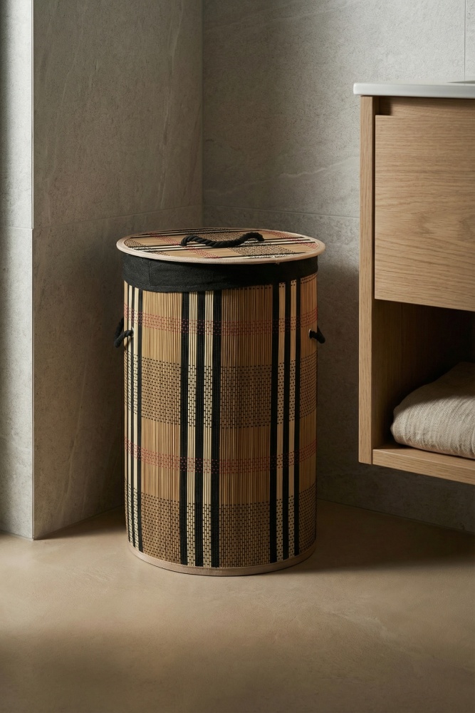 Nordic Yuvarlak Bambu Sepet - 50 cm - 1