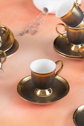 Nova Gold 6 Kişilik Kahve Fincanı Takımı - 90 ml - Acar