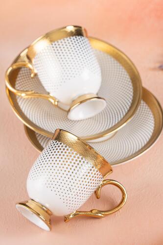 Nova Gold 6 Kişilik Kahve Fincanı Takımı - 90 ml - Acar