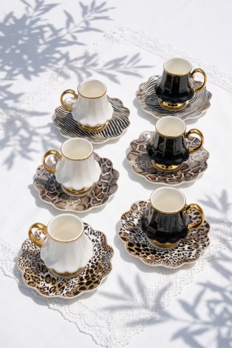 Novalie 6 Kişilik Kahve Fincan Takımı - 90 ml - 2
