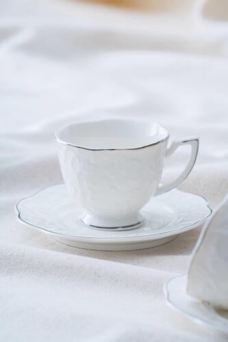 Octavia 6 Kişilik Silver Kahve Fincanı Takımı - 90 ml - Acar