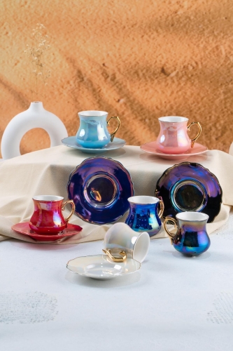 Olivia 6 Kişilik Kahve Fincanı Takımı - Acar