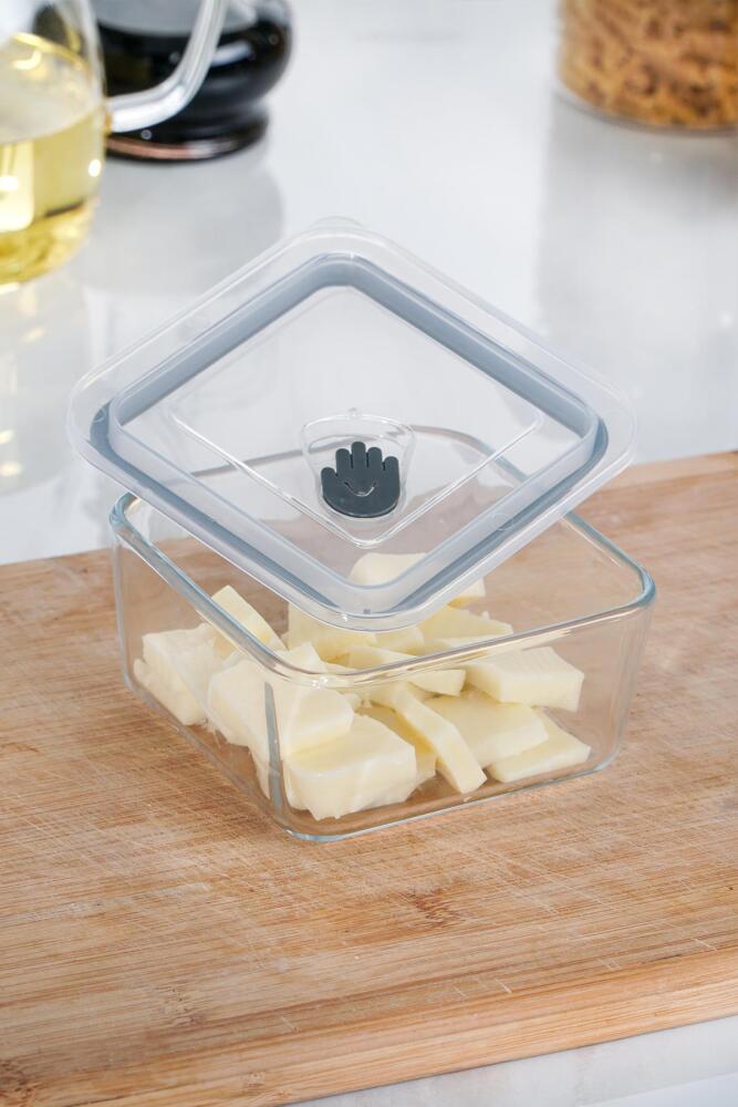 Olivia Square Vacuum Glass Storage Container - 0.45 Lt - 1