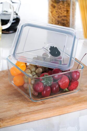 Olivia Square Vacuum Glass Storage Container - 1,2 Lt - Acar