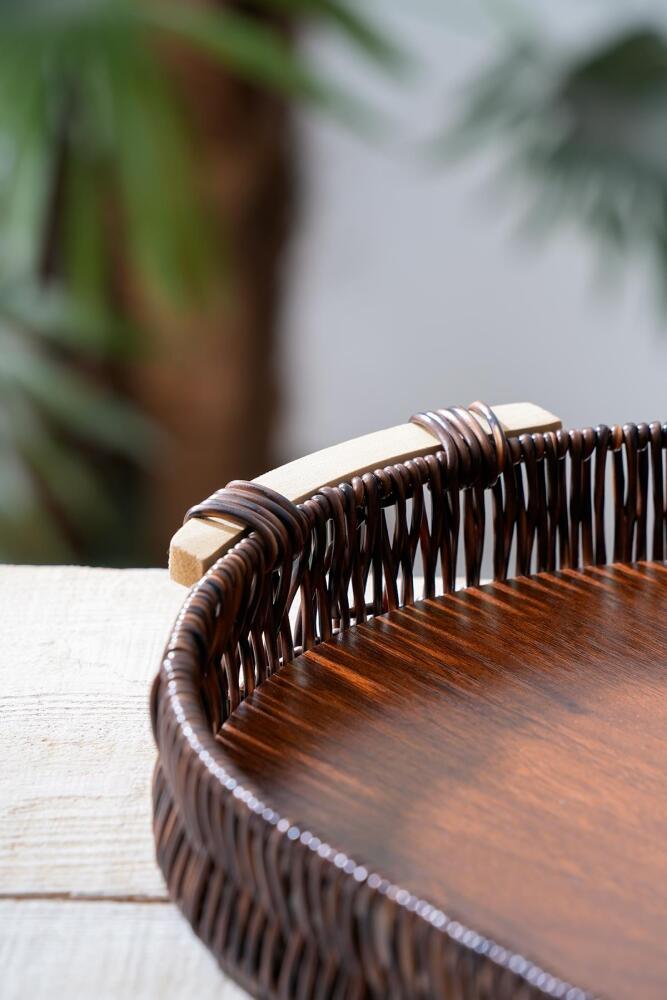 Hasır Oval Sunum Tepsi - 39 cm - 4