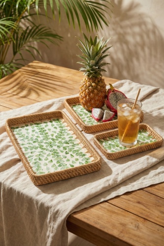 Palma 3 lü Bambu Sunum Tepsi Seti - 3