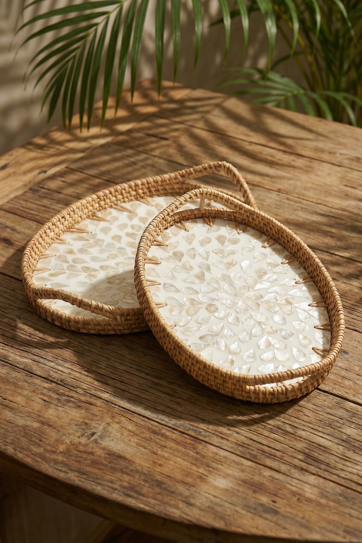 Palma Oval Bambu Sunum Tepsi Seti