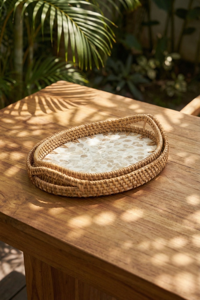 Palma Oval Bambu Sunum Tepsi Seti - 2