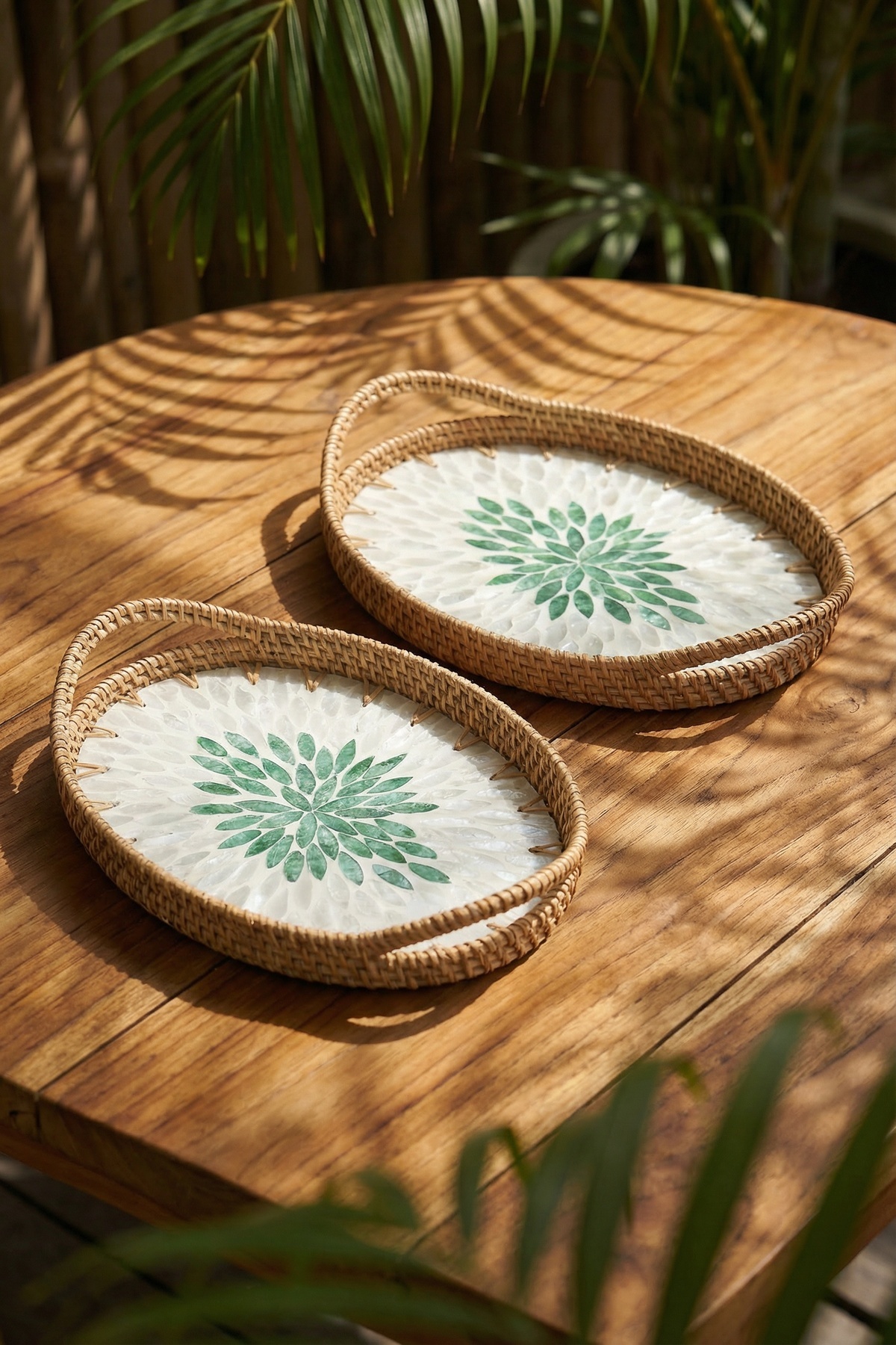 Palma Oval Bambu Sunum Tepsi Seti