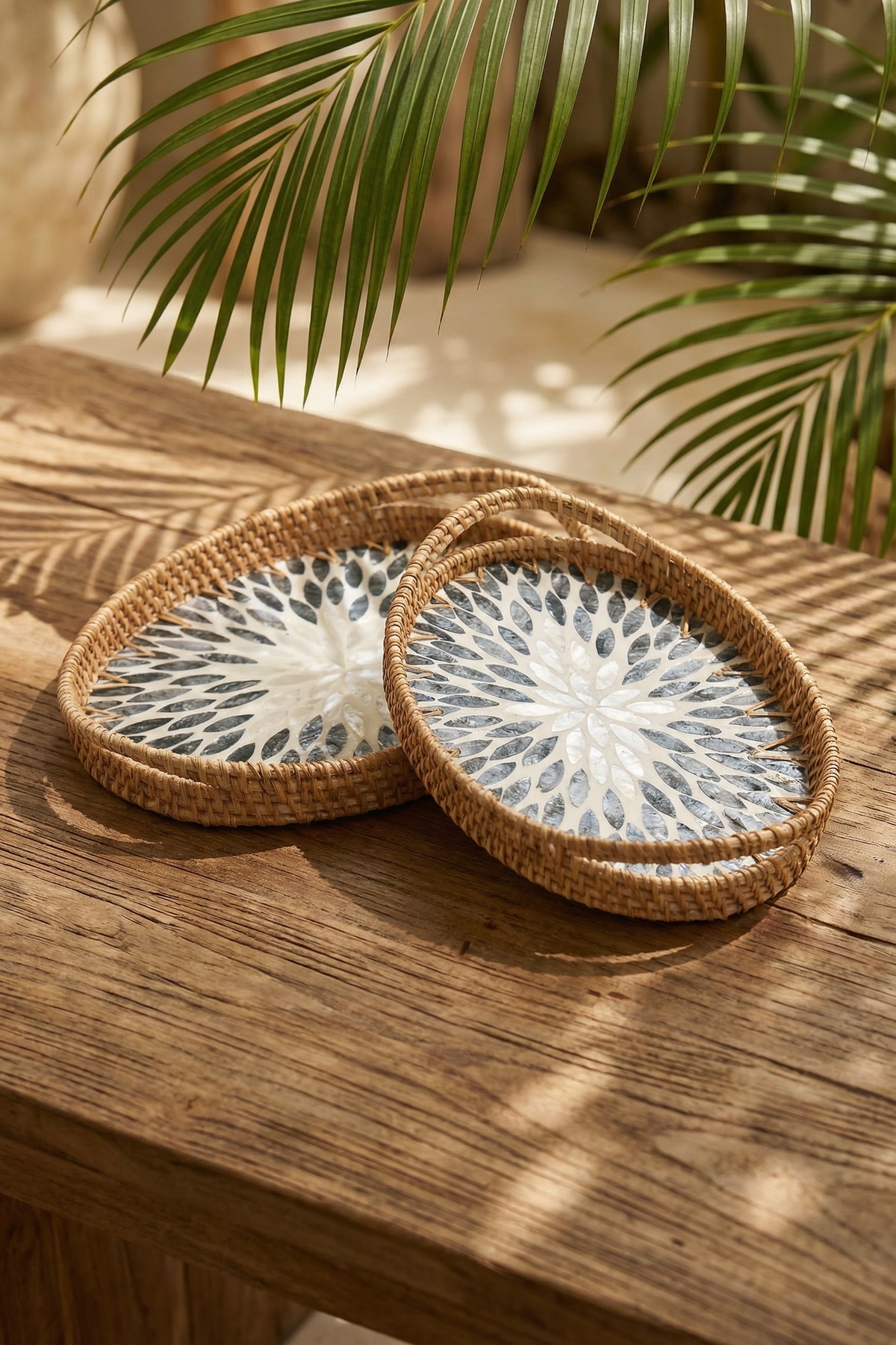 Palma Oval Bambu Sunum Tepsi Seti - Acar
