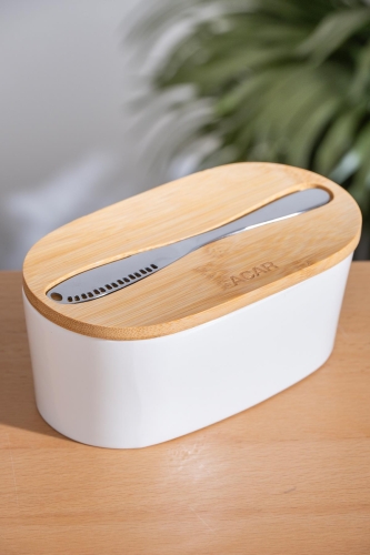 Pamira Porselen Tereyağ Tabağı - Acar